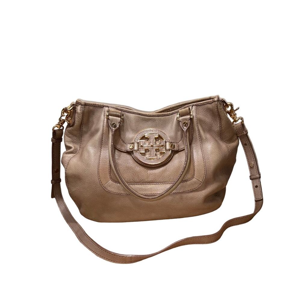 Tory Burch Amanda Taupe Beige Tan Brown Hobo Bag